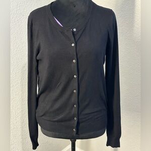 Mango Elegant Black Women's Button up Cardigan